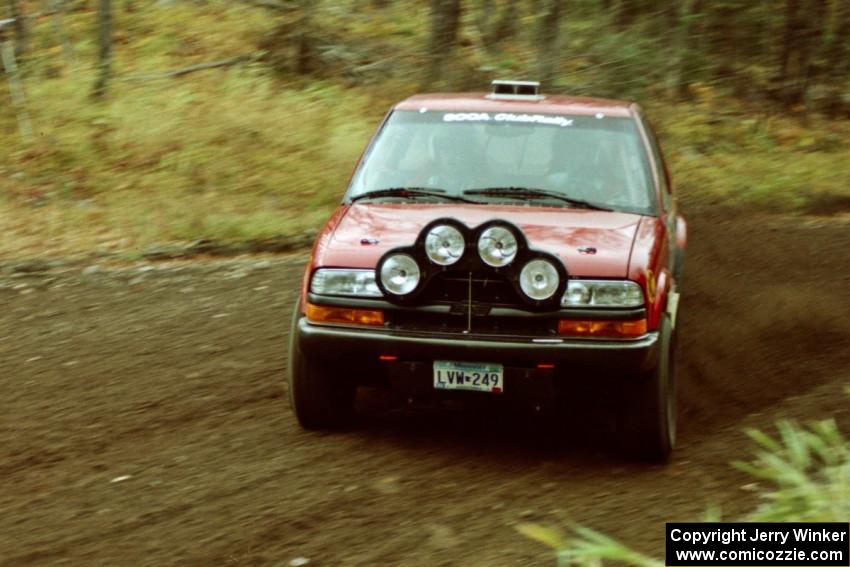 Jim Cox / Richard Donovan Chevy S-10 near the start of SS1, Herman.