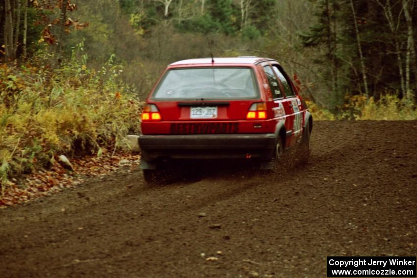 Mark Brown / Ole Holter VW GTI near the start of SS1, Herman.