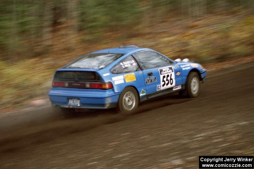 Spencer Prusi / Chuck Kinnunen Honda CRX near the start of SS1, Herman.