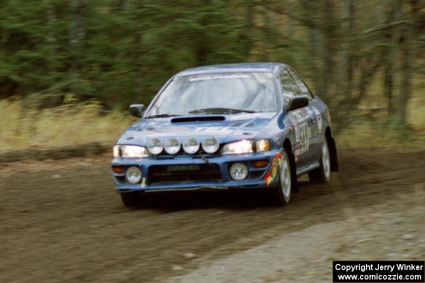 Kazimierz Pudelek / Janusz Jastrzebski Subaru Impreza near the start of SS1, Herman.