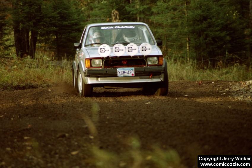 Chris Wilke / Mike Wren VW Rabbit near the start of SS1, Herman.