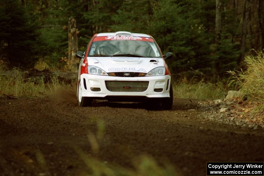 Wojtek Okula / Adam Pelc Ford Focus near the start of SS1, Herman.