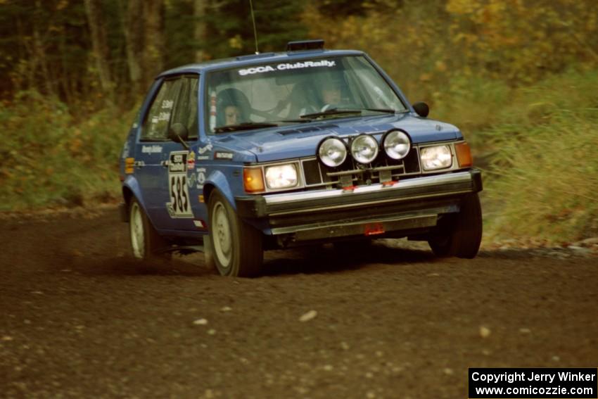 Dave Sterling / Stacy Sterling Dodge Omni GLH-S near the start of SS1, Herman.