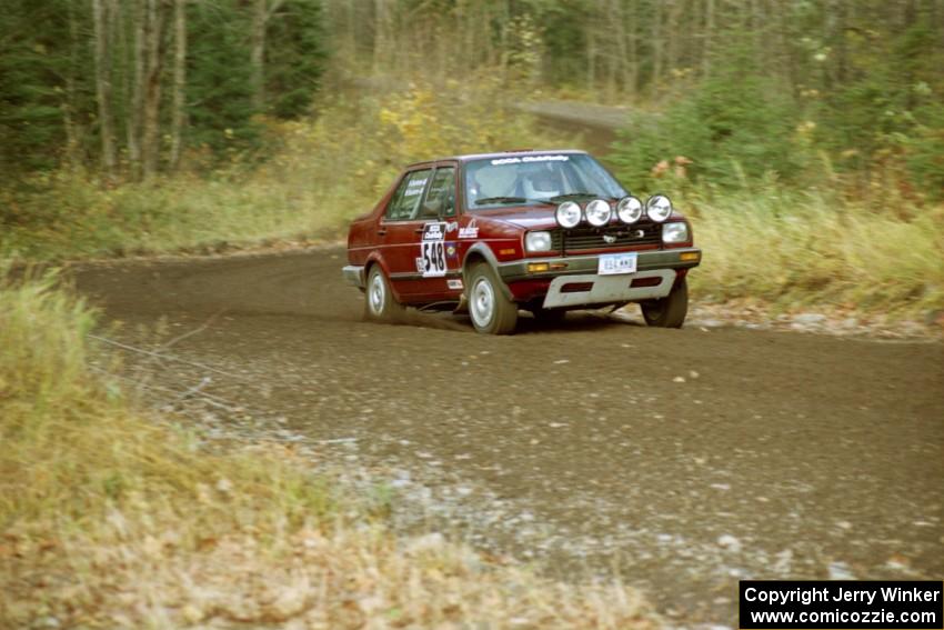 Matt Bushore / Andy Bushore VW Jetta near the start of SS1, Herman.