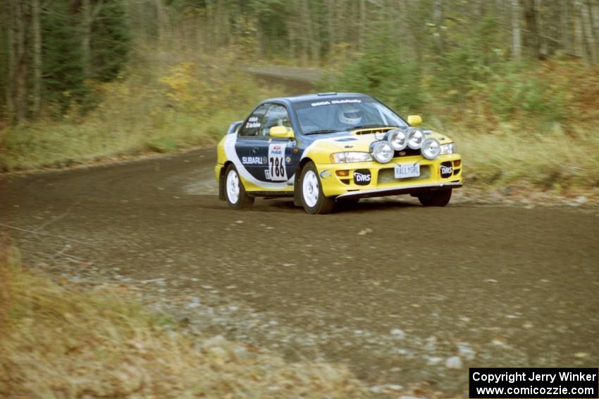 Joan Hoskinson / Adrian Wintle Subaru Impreza 2.5RS near the start of SS1, Herman.