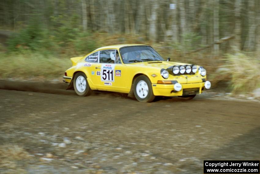 Ryan Johnson / Matt Himes Porsche 911 near the start of SS1, Herman.