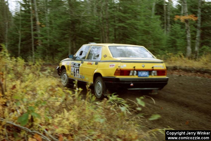 Eric Mozer	 / Jay Efting Alfa-Romeo Milano near the start of SS1, Herman.