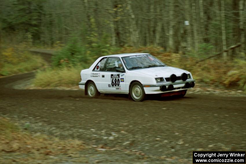 Greg Woodside / Tom Woodside Dodge Shadow near the start of SS1, Herman.