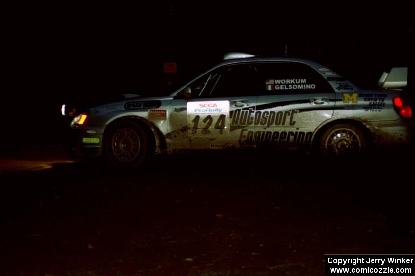 Peter Workum / Alex Gelsomino Subaru WRX STi on SS3, Estes Lake.