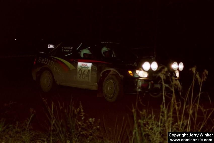 Dave Anton / Nathalie Richard Subaru WRX STi on SS3, Estes Lake.