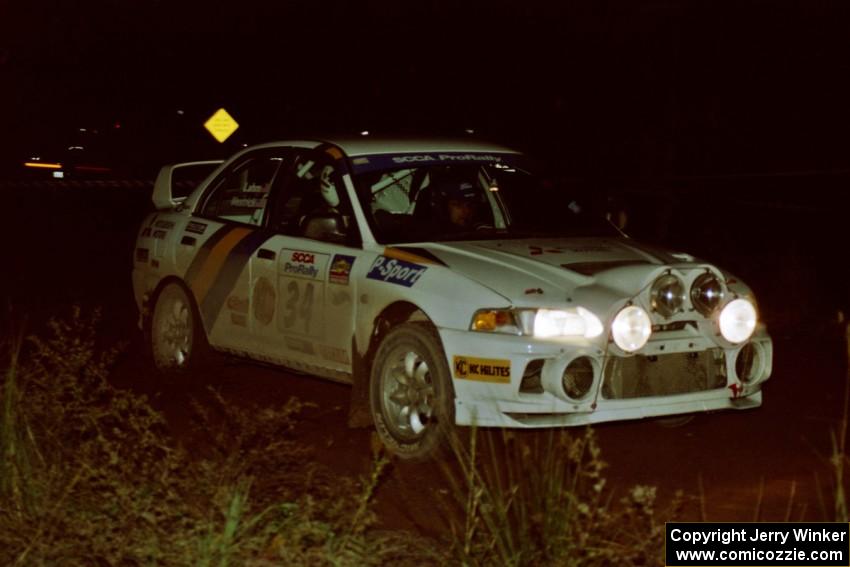 Pete Lahm / Bill Westrick Mitsubishi Lancer Evo IV on SS3, Estes Lake.