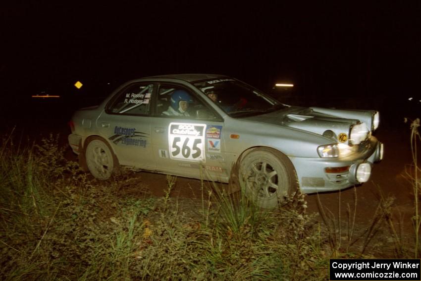 Russ Hodges / Mike Rossey Subaru WRX on SS3, Estes Lake.