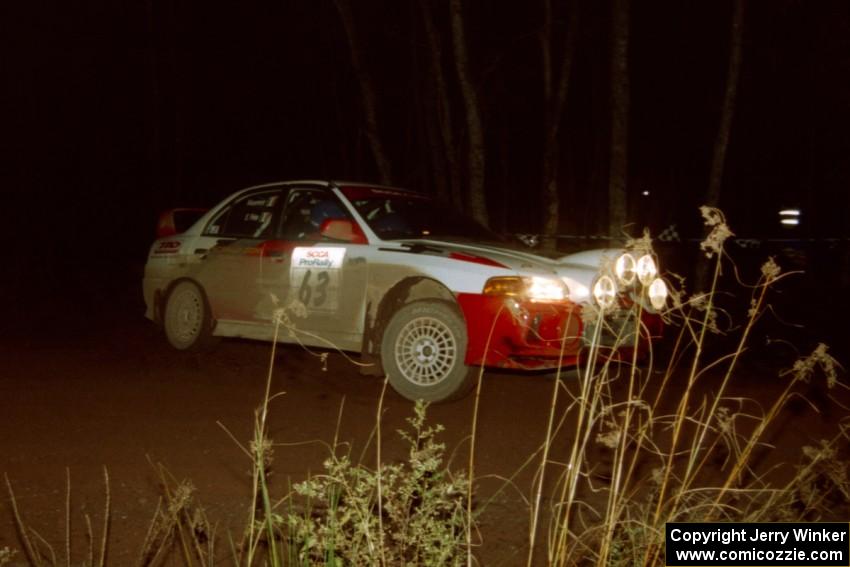 John Keaney / Eddie Fries Mitsubishi Lancer Evo IV on SS3, Estes Lake.