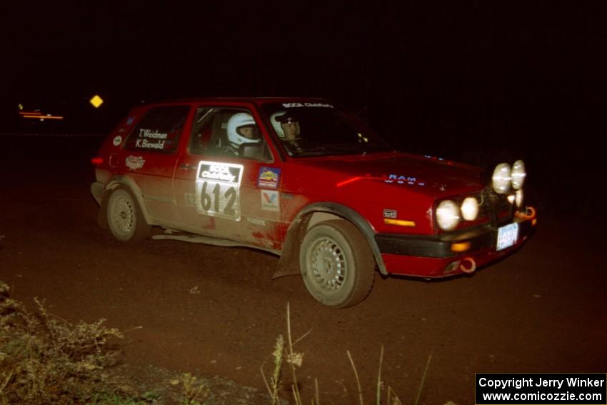 Karl Biewald / Ted Weidman VW GTI on SS3, Estes Lake.