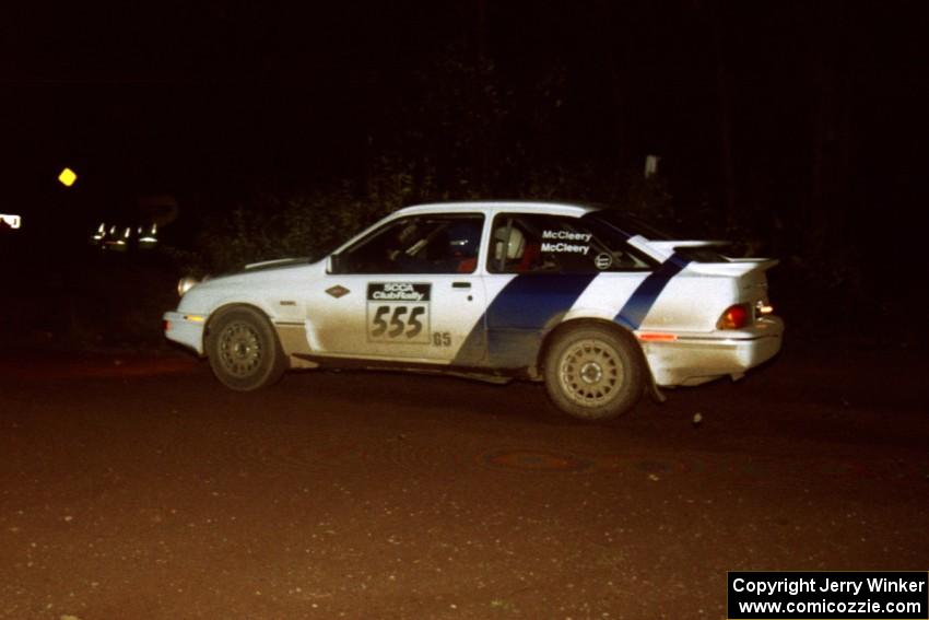 Colin McCleery / Nancy McCleery Ford Merkur XR4Ti on SS3, Estes Lake.