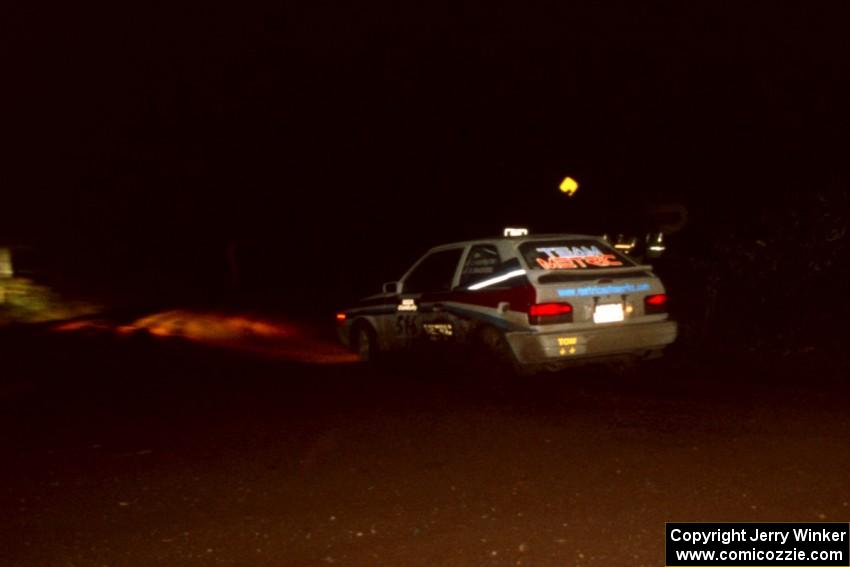 Chris Huntington / Doug Bradford Mazda 323GTX on SS3, Estes Lake.