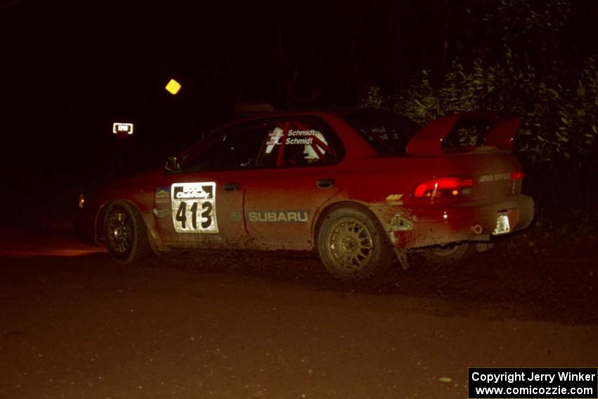 Erik Schmidt / Larry Schmidt Subaru Impreza on SS3, Estes Lake.