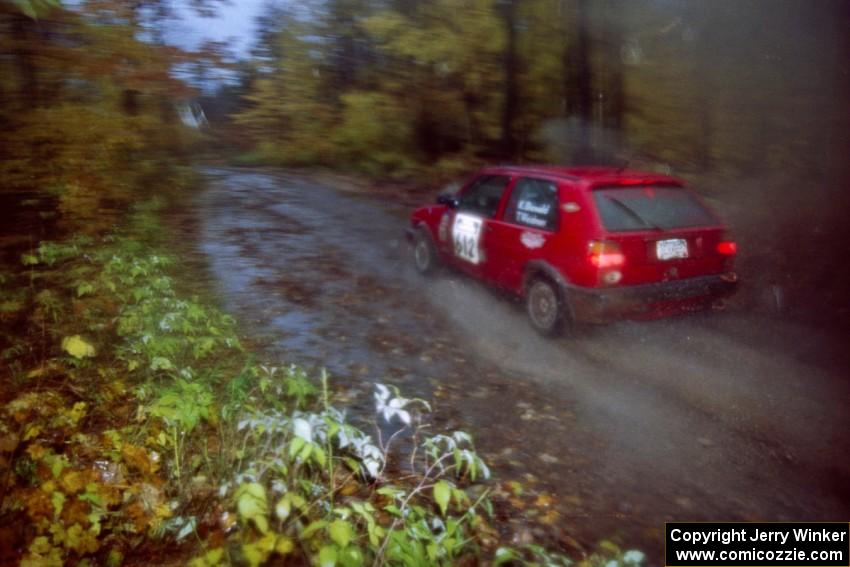 Karl Biewald / Ted Weidman VW GTI on SS8, Gratiot Lake.