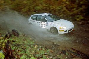 Matt Johnston / John Atsma Honda Civic on SS8, Gratiot Lake.