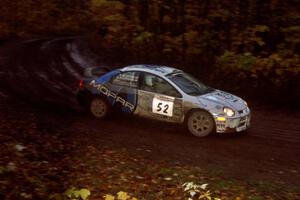 Doug Shepherd / Pete Gladysz Dodge SRT-4 at the first corner of SS15, Gratiot Lake II.