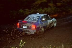 Eric Burmeister / Dave Shindle Mazda Protege MP3 at the first corner of SS15, Gratiot Lake II.