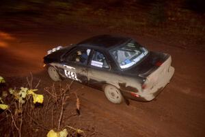 Brian Dondlinger / Travis Kriza Nissan Sentra SE-R at the first corner of SS15, Gratiot Lake II.