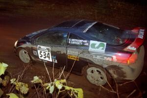 Eric Heitkamp / Shannon Lafferty Acura RSX at the first corner of SS15, Gratiot Lake II.