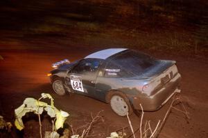 Adam Markut / John Nordlie Eagle Talon TSi at the first corner of SS15, Gratiot Lake II.