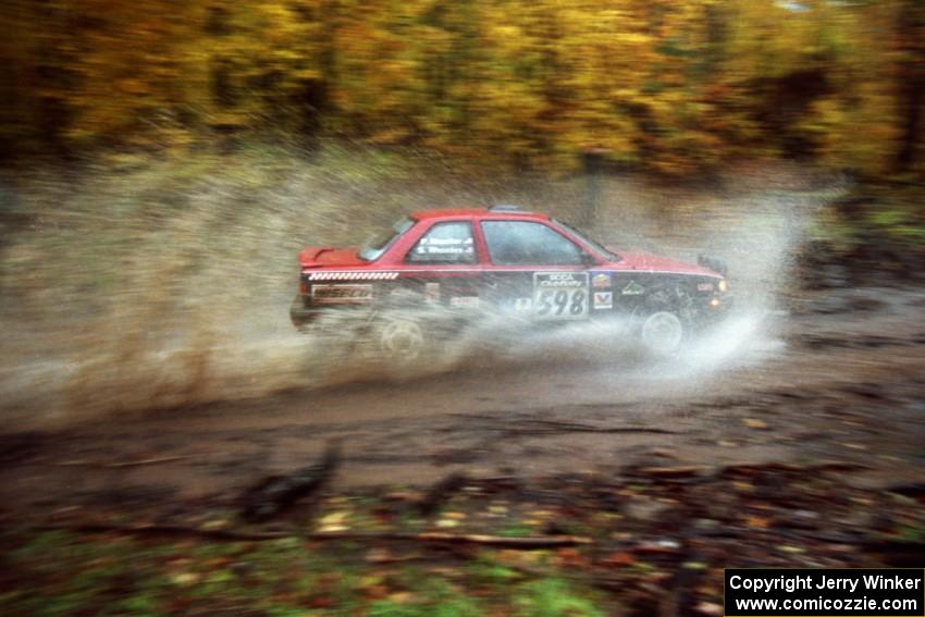 Pete Hascher / Scott Rhoades Nissan Sentra SE-R on SS8, Gratiot Lake.