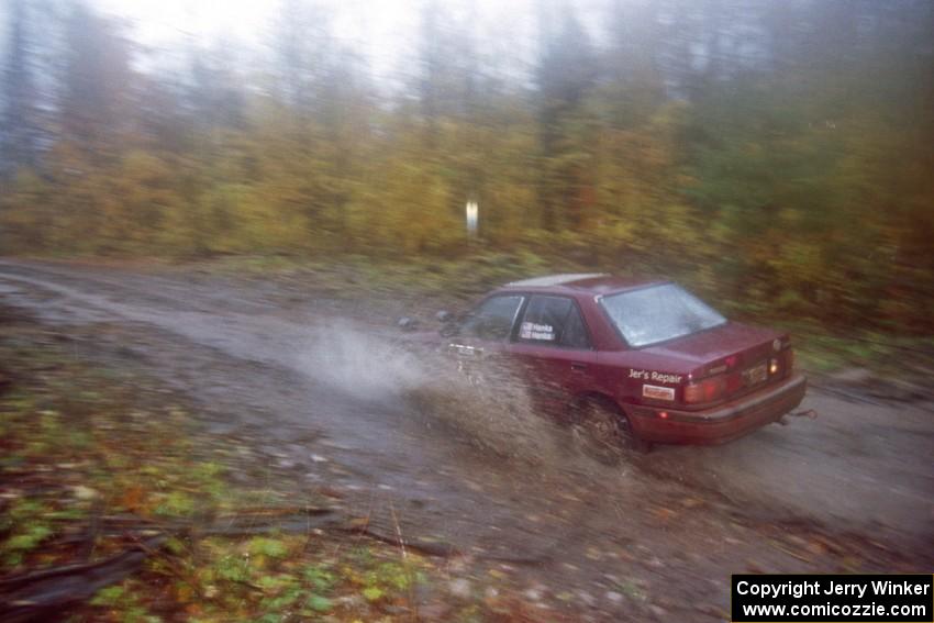 Ben Hanka / Greg Hanka Mazda Protege on SS8, Gratiot Lake.