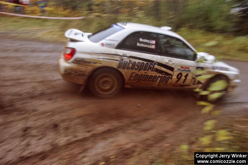 Jonathan Bottoms / Carolyn Bosley Subaru WRX on SS13, Burma II.