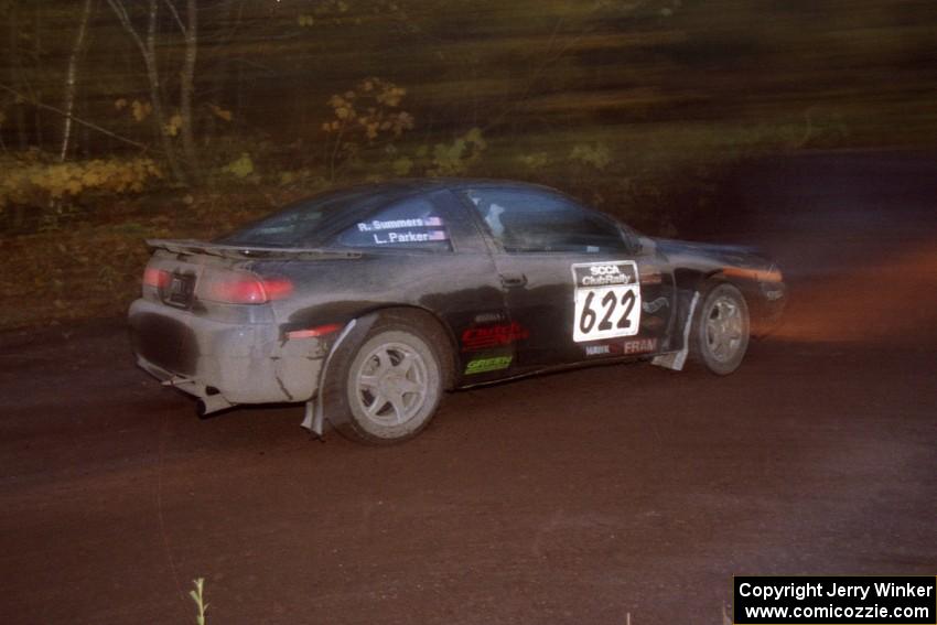 Larry Parker / Ray Summers Eagle Talon at the first corner of SS15, Gratiot Lake II.