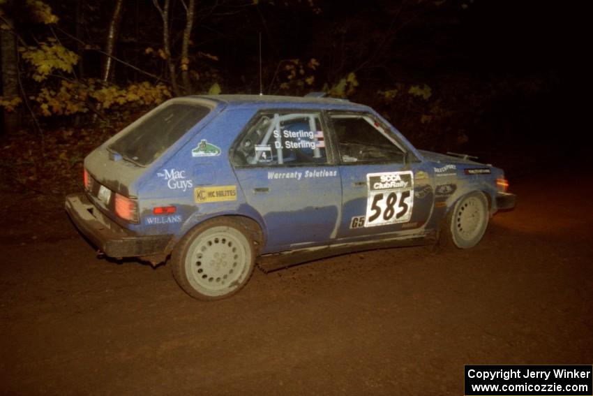Dave Sterling / Stacy Sterling Dodge Omni GLH-S at the first corner of SS15, Gratiot Lake II.
