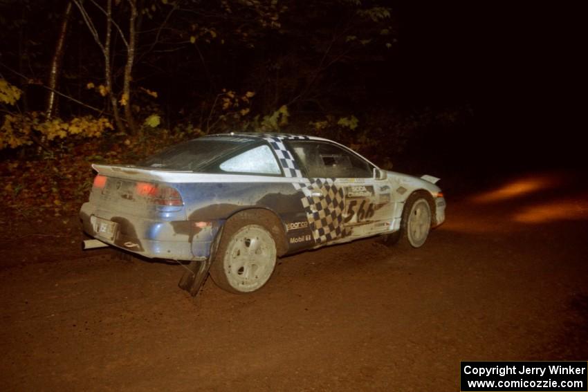 Matt Huuki / Josh Van Den Heuvel Eagle Talon TSi at the first corner of SS15, Gratiot Lake II.