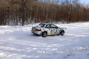 Matt Iorio / Ole Holter	Subaru Impreza exits out of a right-hander on SS1.