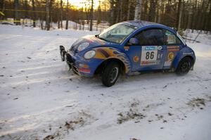 Mike Halley / Kala Rounds VW New Beetle ran in Group 5 for this event seen here on the ranch stage at sundown.