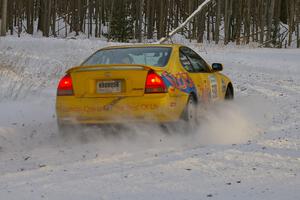 Pete Hascher / Scott Rhoades Honda Prelude drift through a left-hander on the ranch stage.