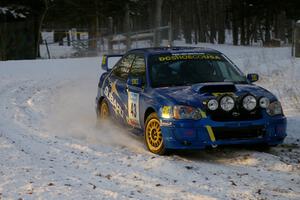 Ken Block / Christian Edstrom Subaru WRX STi at a sharp left-hander on the ranch stage on day one of Ken's first American event.