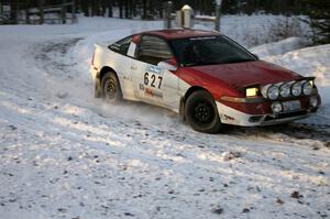 Marcin Kowalski / Marek Cichocki Mitsubishi Eclipse at a hairpin on the ranch stage.