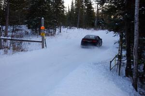 Larry Parker / Ray Summers lost time stuck in a snow bank during the early stages of day one in their Eagle Talon.