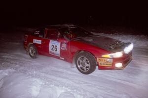 The Cary Kendall / Scott Friberg Eagle Talon drifts through the first corner of the evening running of the ranch stage.