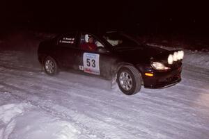 The Don Jankowski / Ken Nowak Dodge Neon ACR drifts through the first corner of the evening running of the ranch stage.
