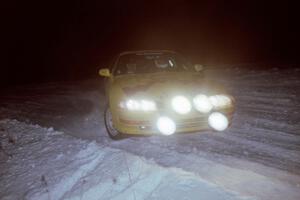 The Pete Hascher / Scott Rhoades Honda Prelude drifts through the first corner of the evening running of the ranch stage.