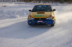 Pat Richard / Nathalie Richard led the start of day two in their Subaru WRX STi.