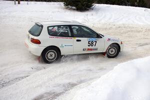 Matt Johnston / Alex Kihurani Honda Civic exits a 90-right on day two.