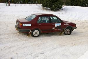 Matt Bushore / Andy Bushore VW Jetta powers out of a 90-right on day two of the rally.