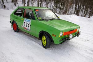 Karen Purzycki / Bob Pierce Ford Fiesta takes a much easier approach to a slick right-hander.