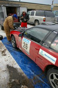 Cary Kendall / Scott Friberg Eagle Talon at the final service in Atlanta on day two of the rally.