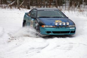Adam Markut / John Nordlie try to keep their Eagle Talon on the road on day two of the rally.