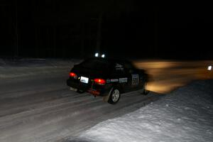 Tom Ottey / Pam McGarvey Mazda 323GTX at the flying finish of the penultimate stage.